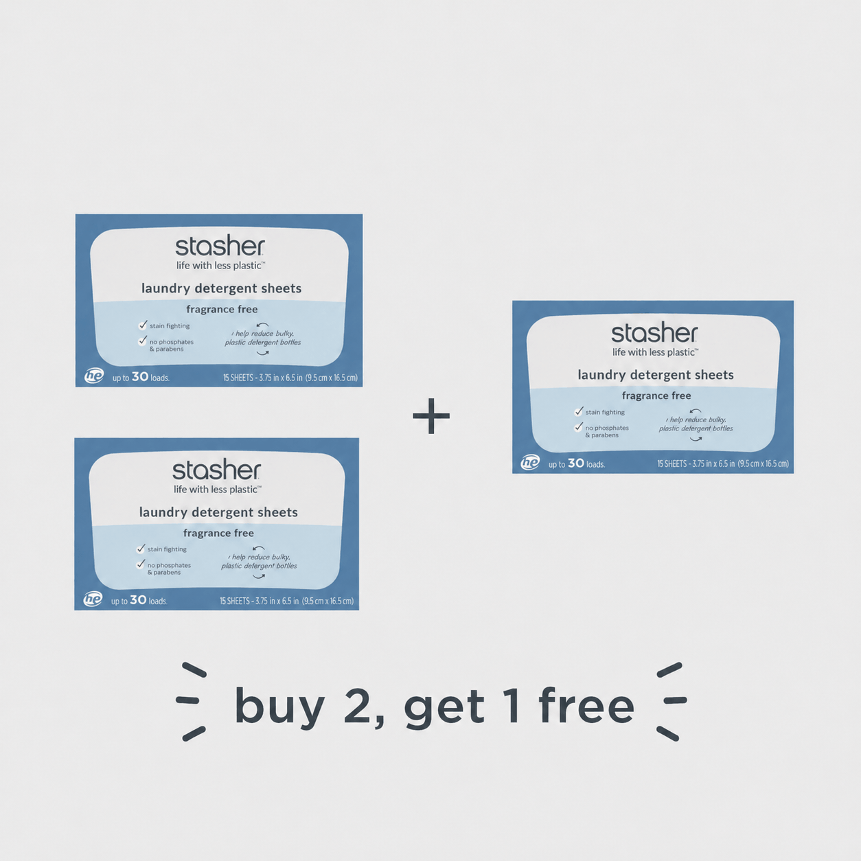Laundry Detergent Sheets 3-Pack (Buy 2. Get 1 Free)