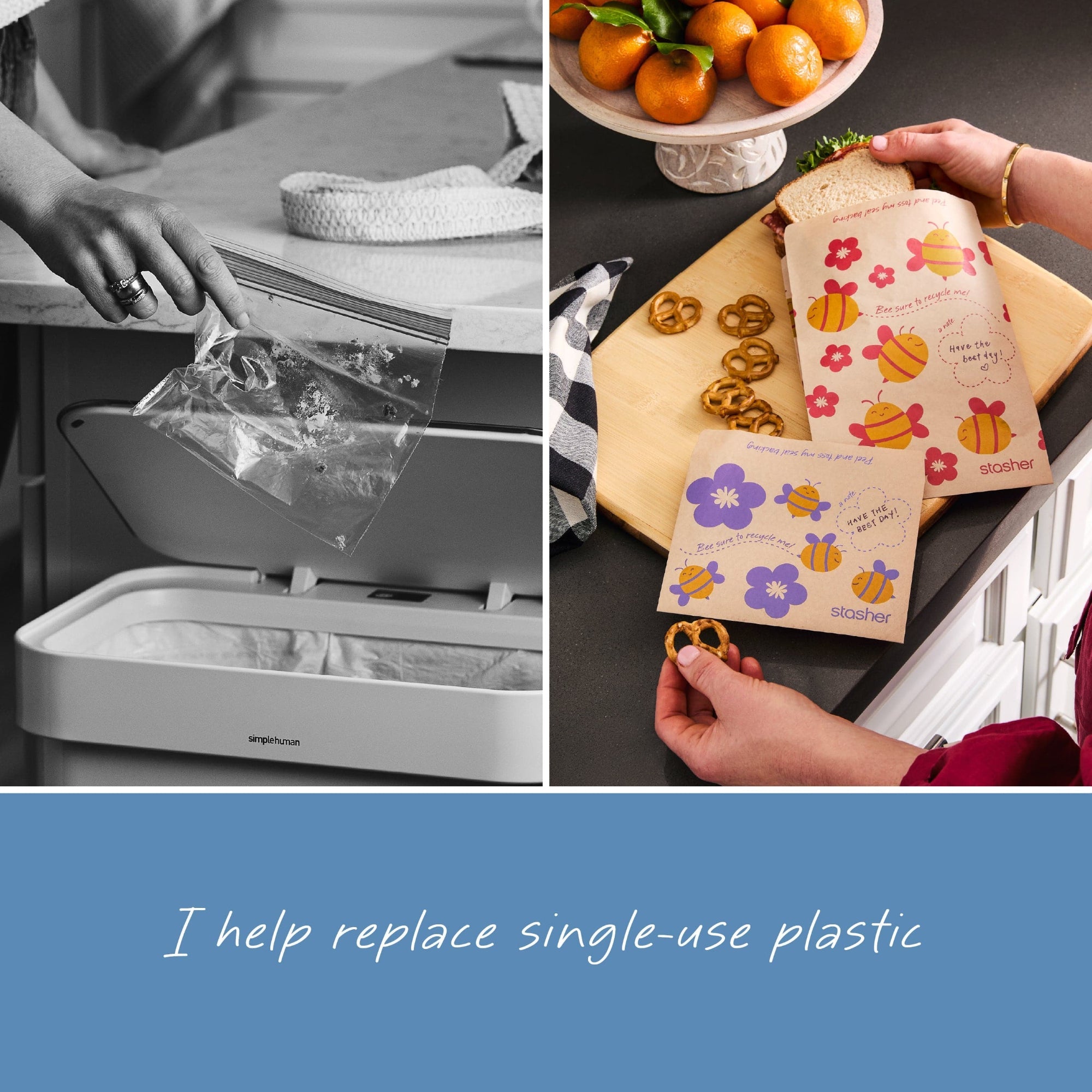 Recyclable Paper Snack Bags 50ct
