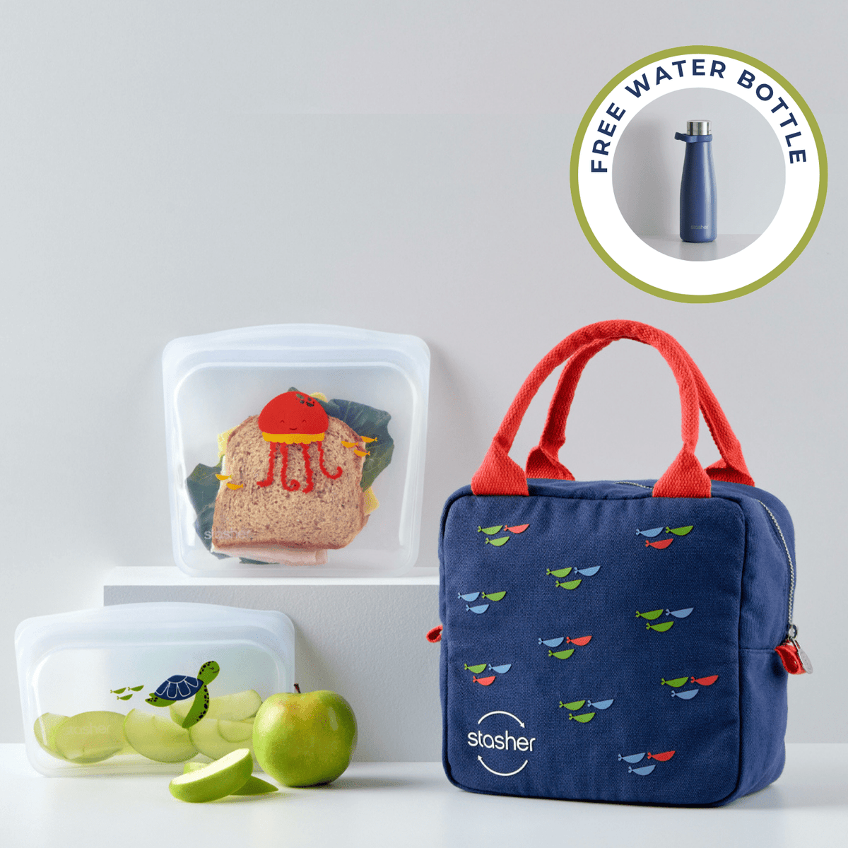 Back to School Lunch 3-Pack + Free Water Bottle